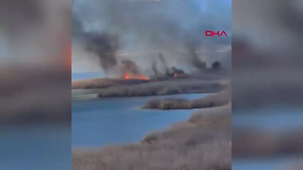 Burdur’da Gölhisar Gölü’nde Sazlık Yangını: 1 Kişi Gözaltında